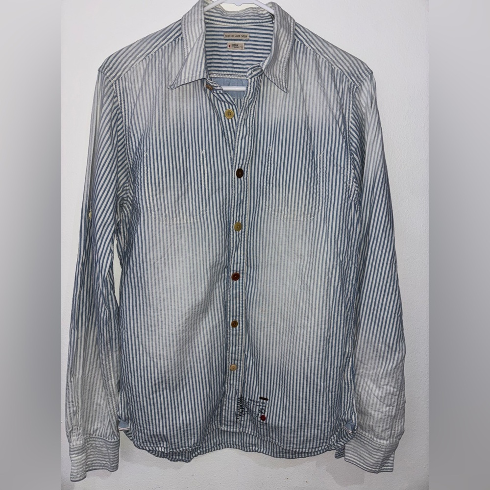 Scotch and Soda size medium striped button down